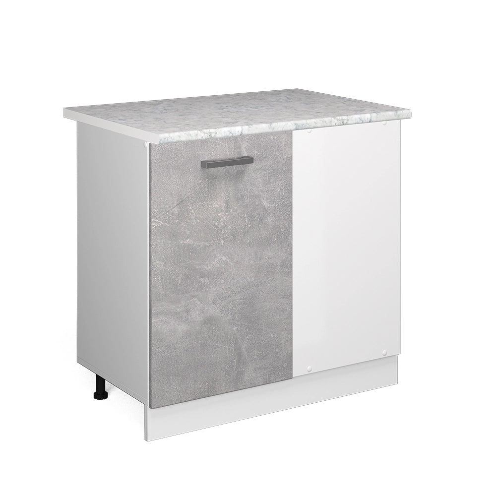 Vicco Armadio universale ad angolo Calcestruzzo 86 cm con anta, con piano di lavoro