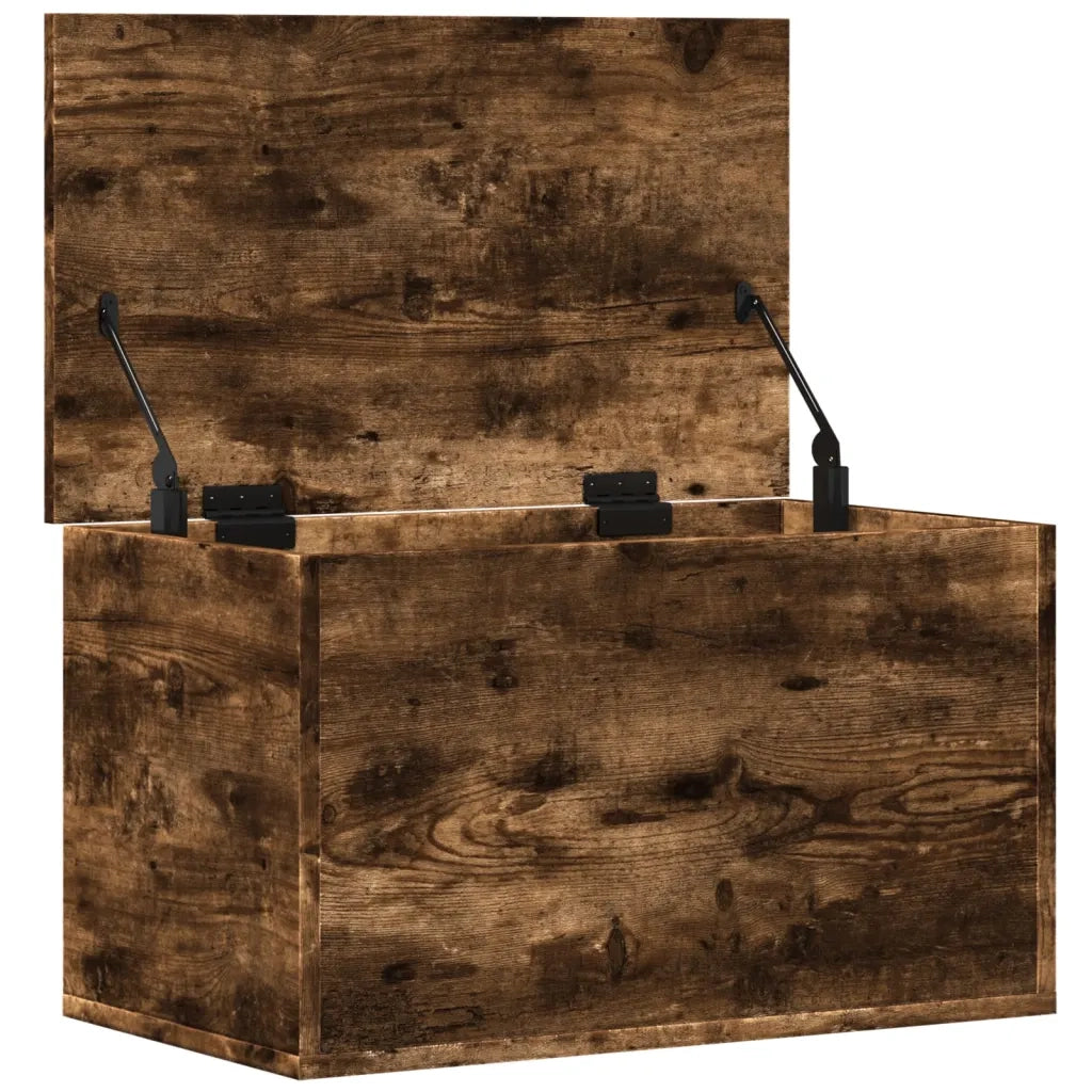 Contenitore Portaoggetti Rovere Fumo 60x35x35 cm in Truciolato 840678