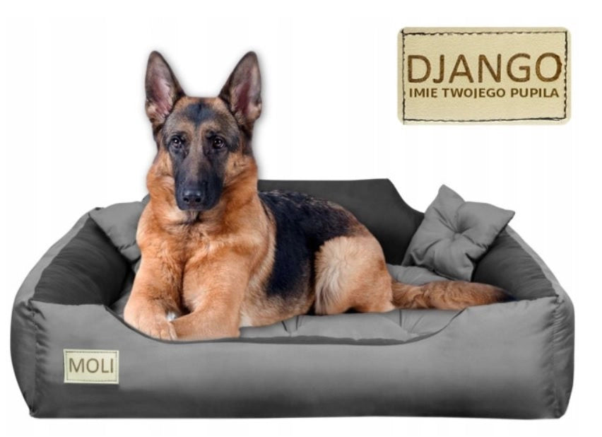AIO FACTORY Letto per cani 115x95 cm personalizzato grigio cuscino impermeabile