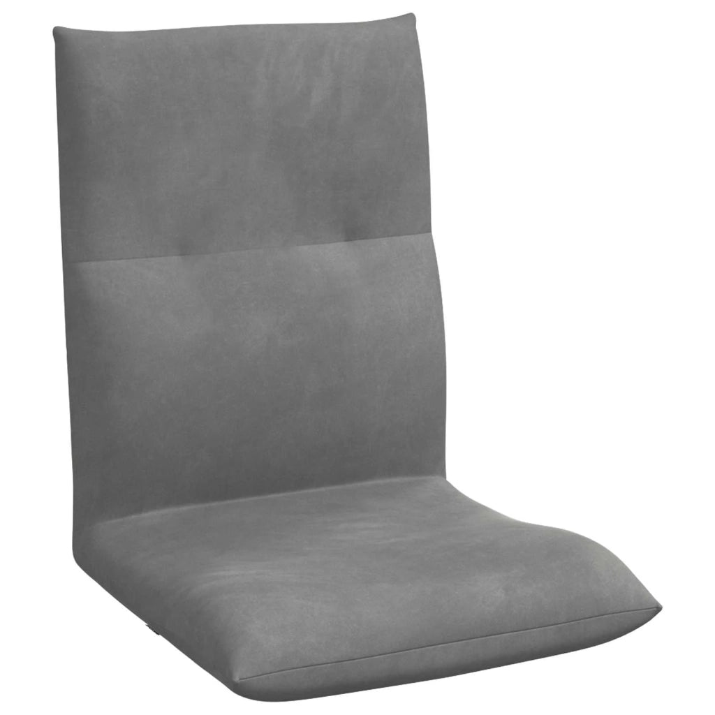 Sedia da Pavimento Grigio scuro 46 x 50 x 61 cm Velluto 42028175