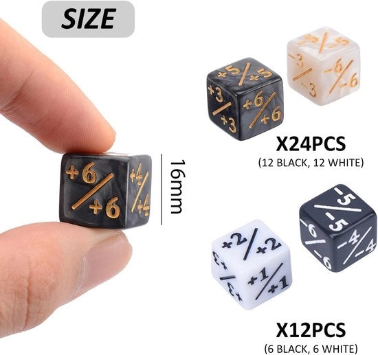 Set di Dadi Colorati da 36 - 16 mm - Conteggiodadi - Accessori da Tavolo - Materiale Acrilico - Duraturo e Brillante - Dadi da Gioco