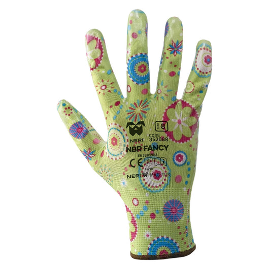 GUANTI POLIESTERE/NBR 'FANCY' Tg. 8- 12 coppia  - NERI