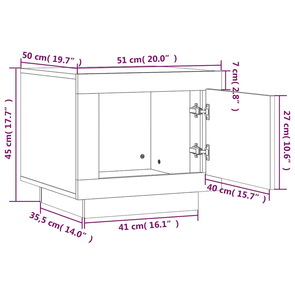Tavolino da salotto | Tavolino da caff¨¨ | Tavolino da Soggiorno Rovere Fumo 51x50x45cm in Legno Multistrato
