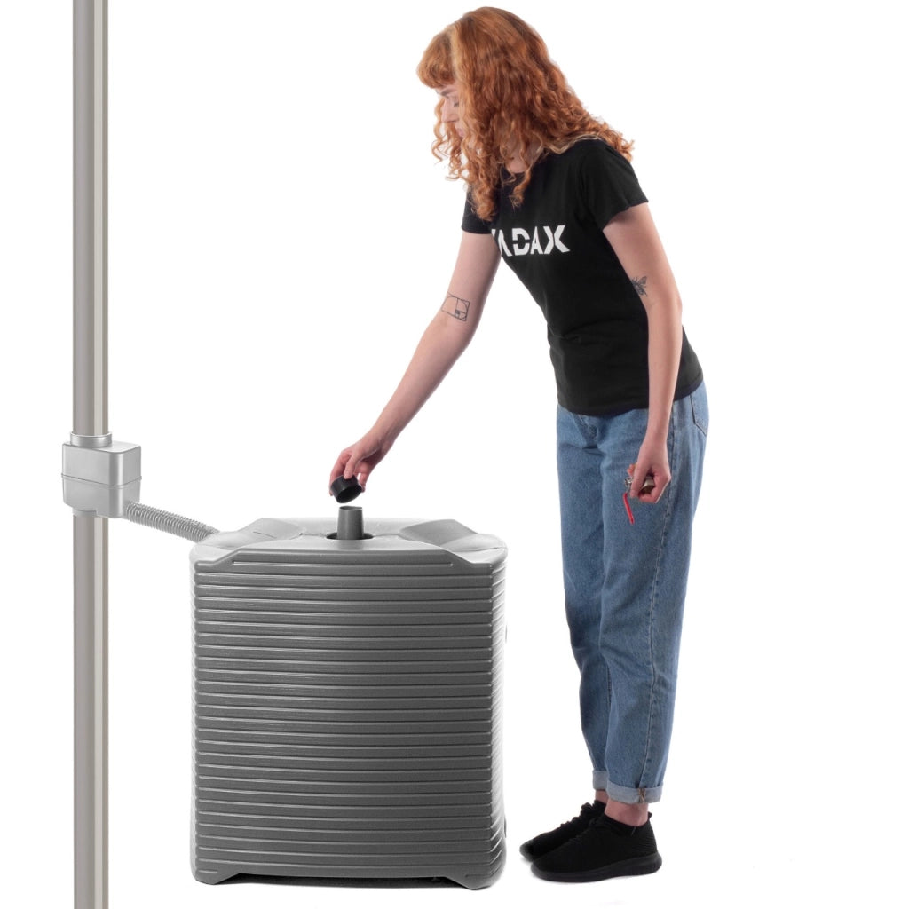 Serbatoio per acqua piovana KADAX 125L, barile modulare in plastica color antracite