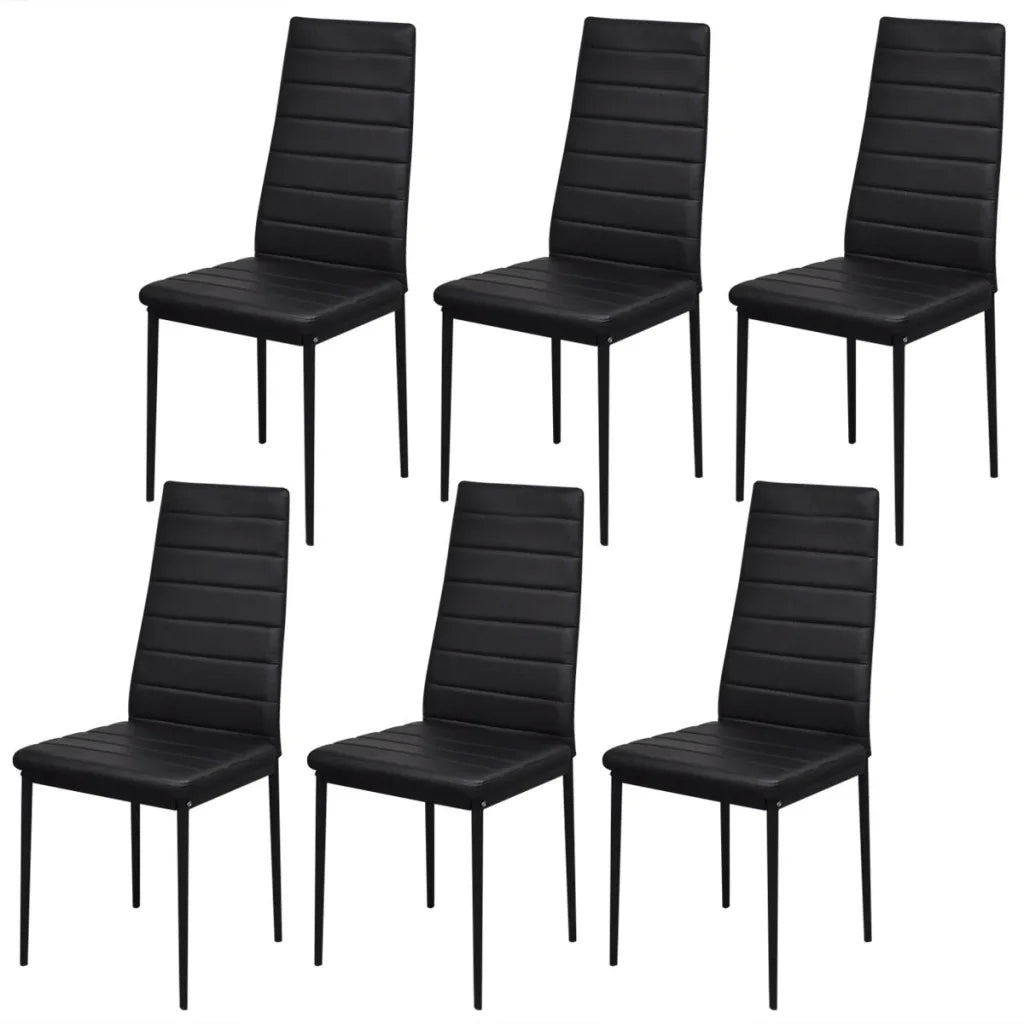 Set Tavolo da Pranzo 7 Pezzi Nero cod mxl 20299