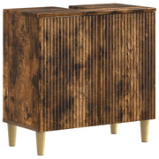 Armadio per Lavabo da Bagno ARNHEM Rovere Fumo 896570