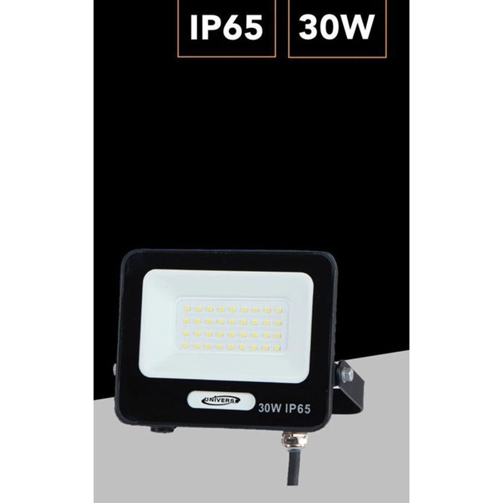 Trade Shop - Faro Proiettore Smd Led Floodlight 30 W Slim Ip65 Luce 3000k 4000k 6500k Ek05-30w - Nero-bianco Caldo      -