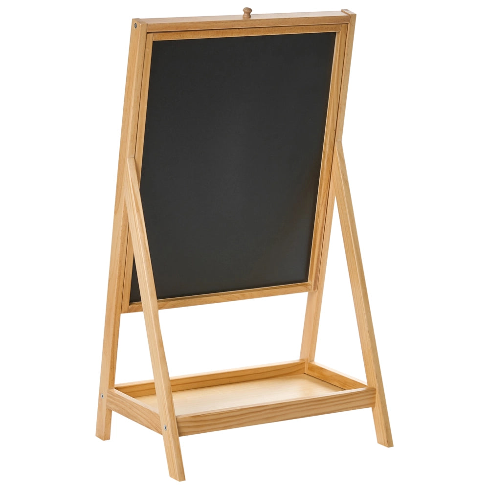 Lavagna magnetica bifacciale in legno di pino marrone chiaro per la cameretta dei bambini Imparare giocando.