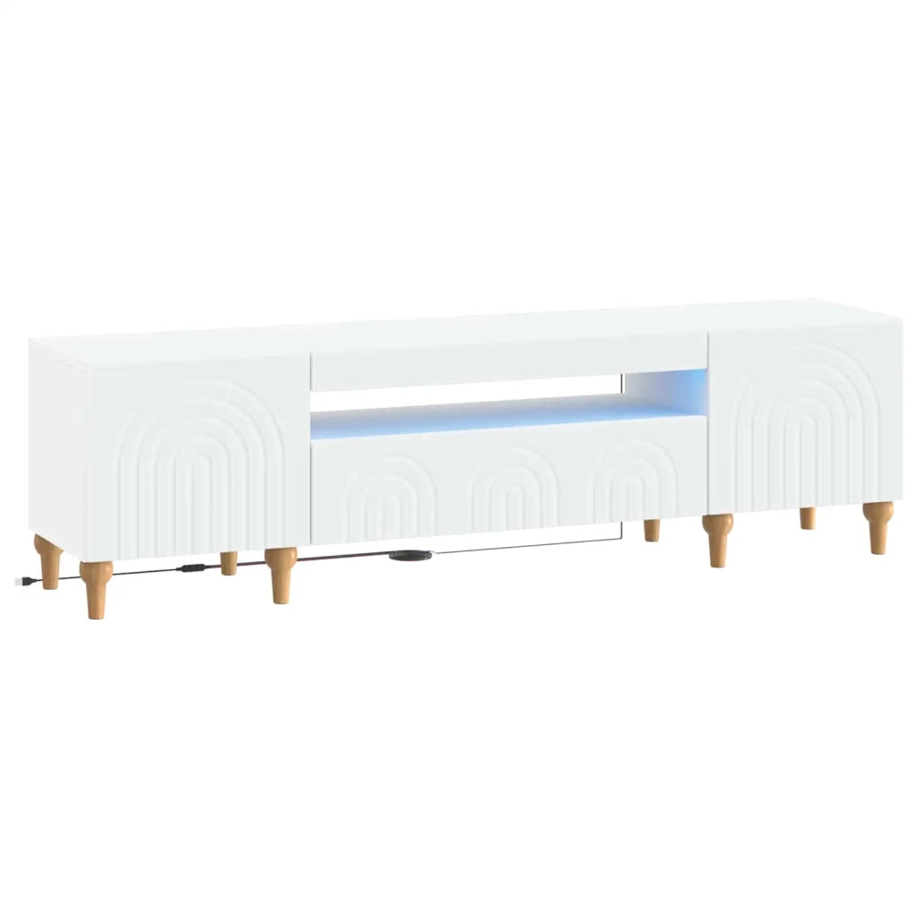 Mobile TV LED Bianco Legno ingegnerizzato 896245
