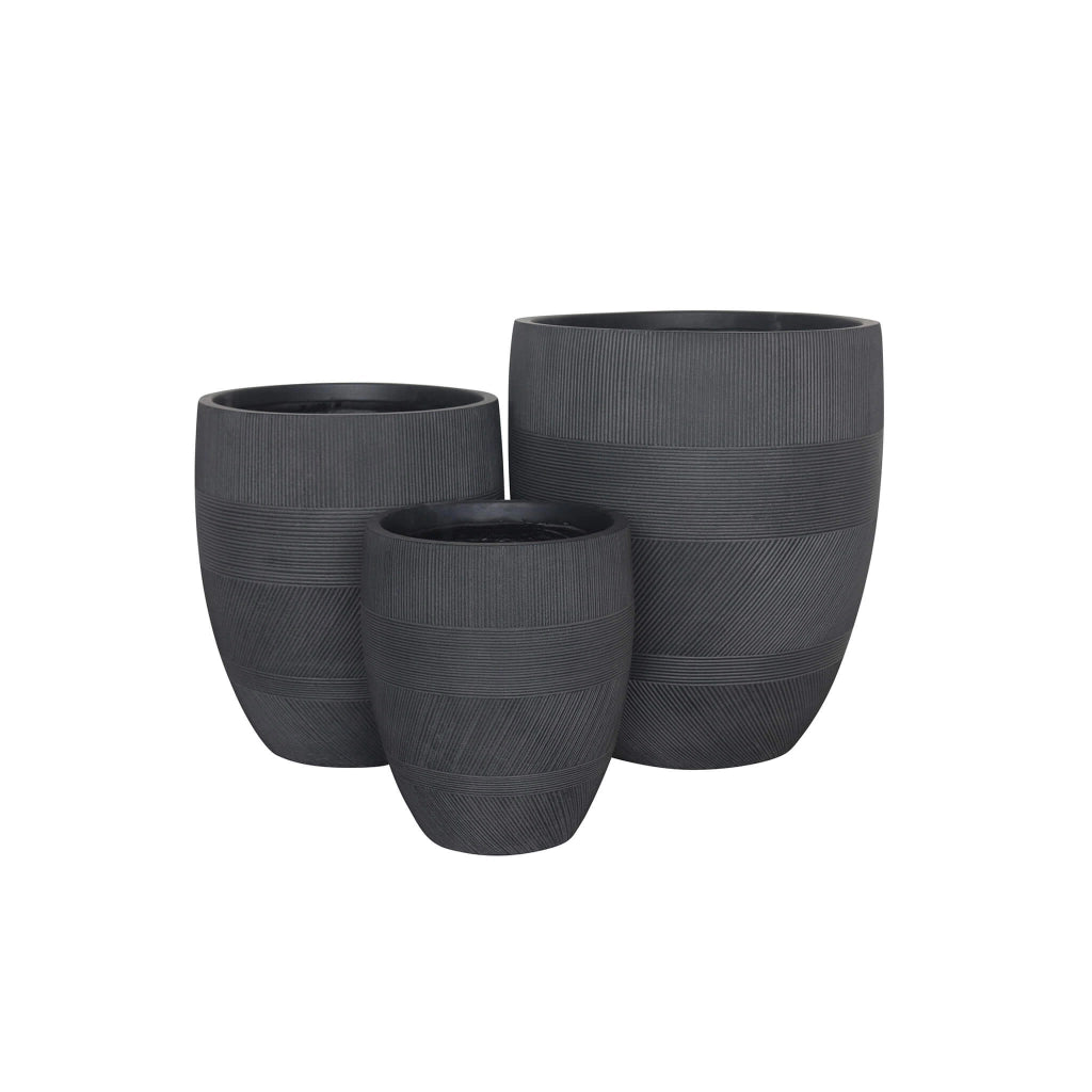 Set di 3 vasi in Fibra sintetica cm 27x27x32 - MARSHALL
