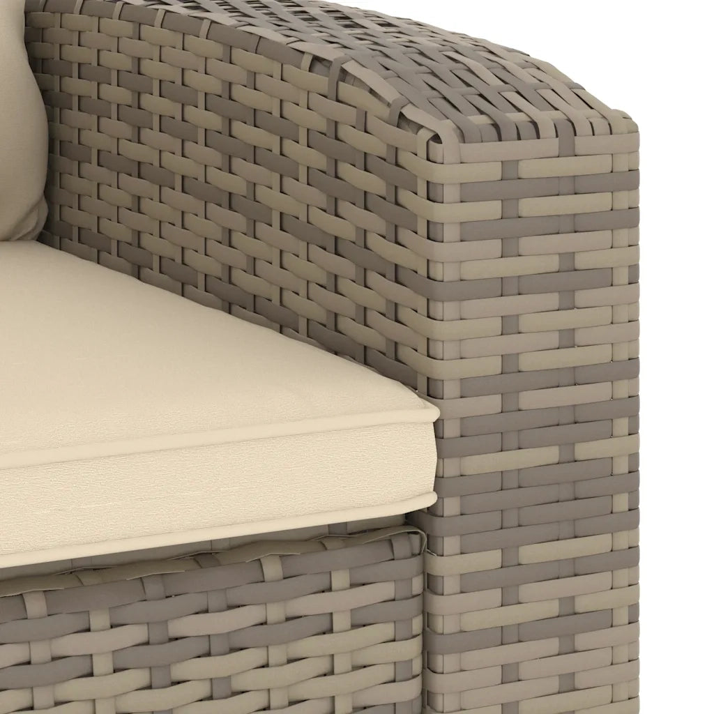 Poltrona Reclinabile Giardino Cuscini Marrone Chiaro Polyrattan CFW7934535
