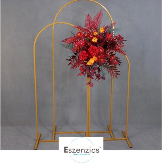 Arco decorativo per matrimoni - Rond - Giallo - 200 cm - Arco metallico decorativo - Arco per palloncini - Festa di compleanno - Baby shower