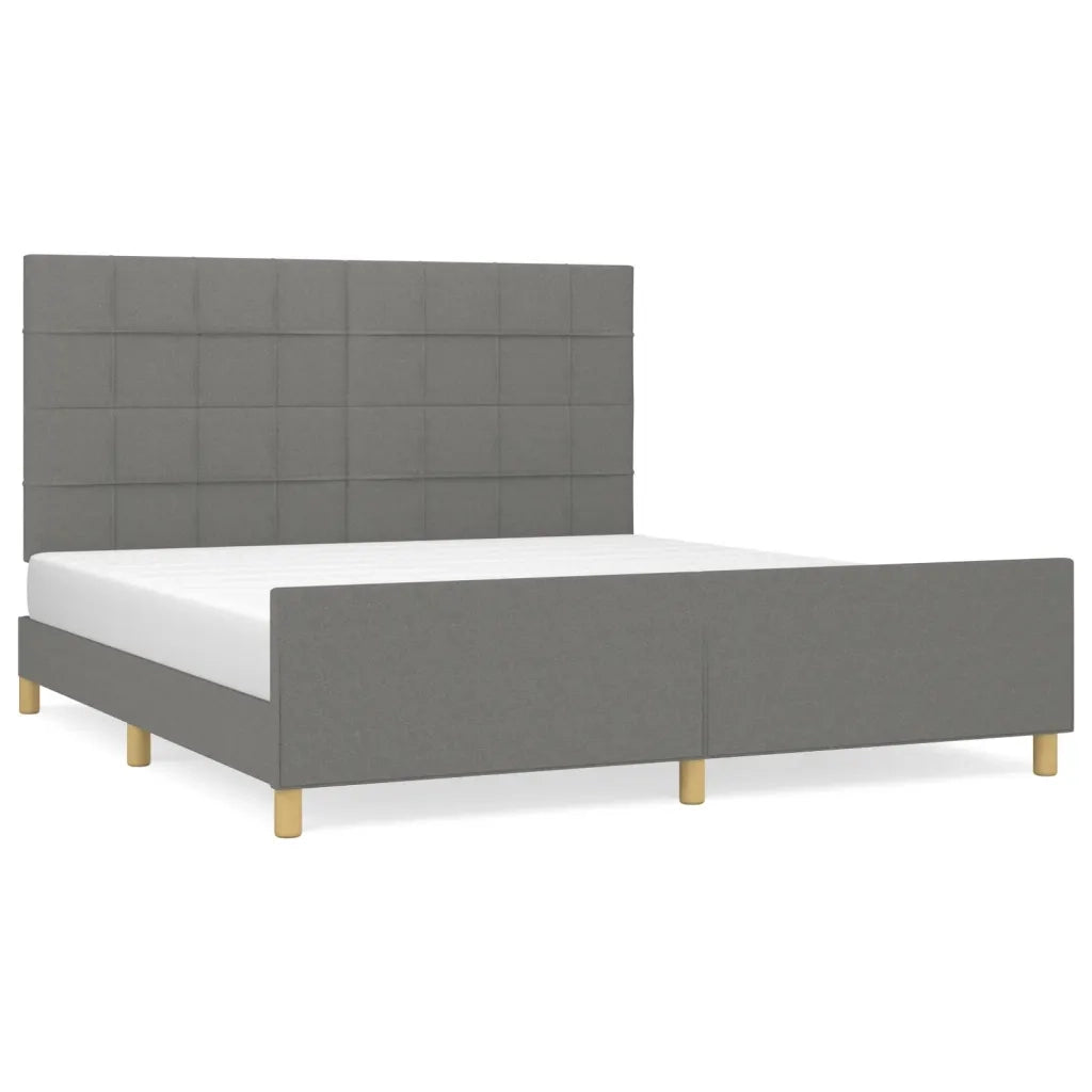 Giroletto senza Materasso Grigio Scuro 180x200 cm Tessuto 3125074