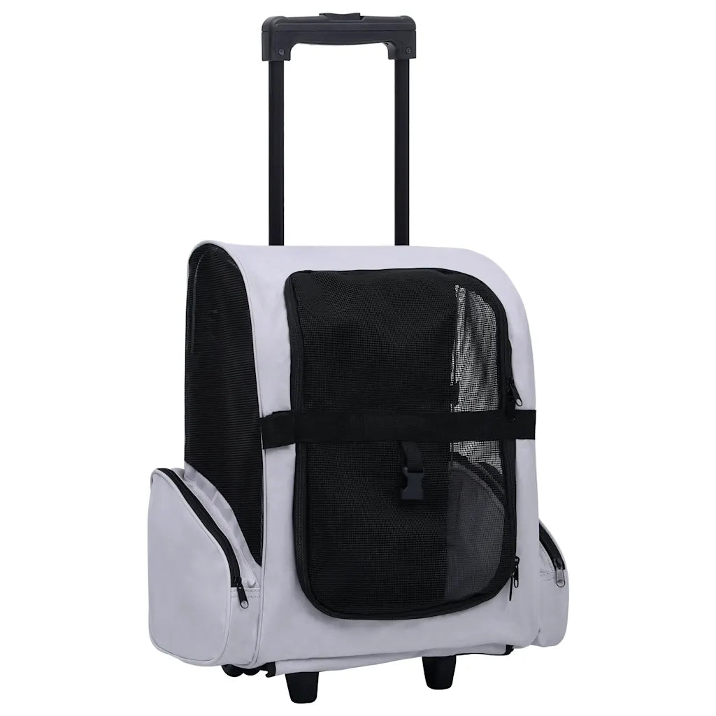 Trolley Trasportino per Animali Pieghevole Multifunzione Grigiocod mxl 79393