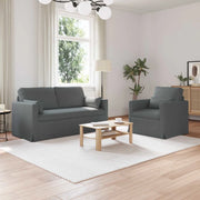 Set di divani 2 pcs Grigio scuro 158 x 78 x 80 cm Tessuto