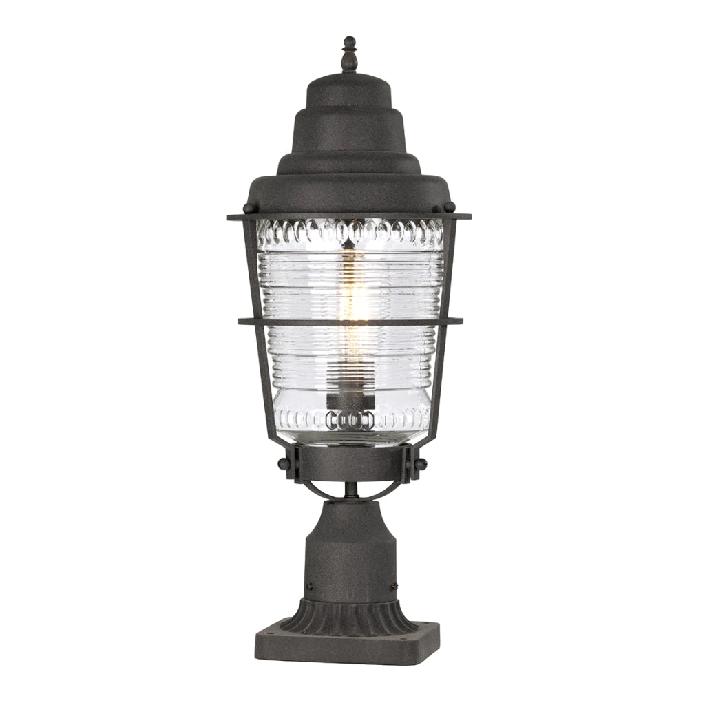 Lampada esterno su basamento zinco anticato E27 60W Quintiesse