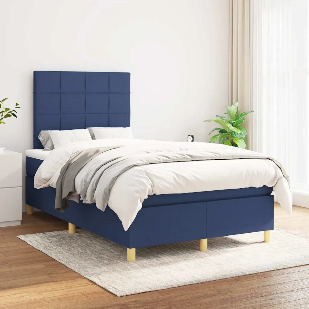 Giroletto a Molle con Materasso Blu 120x190 cm in Tessuto 3269936