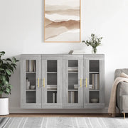 Armadietti a Parete 2 pz Grigio Sonoma in Legno Multistratocod mxl 94141