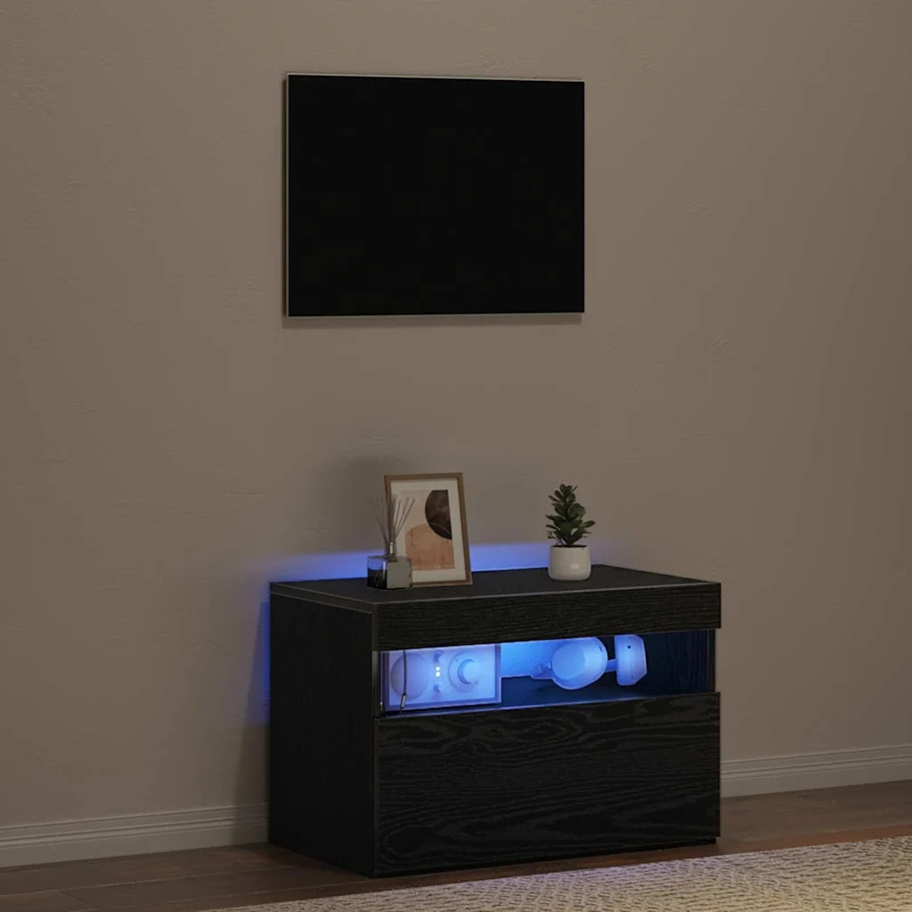 Mobile TV-Credenza per TV-Console TV Rovere Nero 60 x 35 x 40 cm Legno multistrato