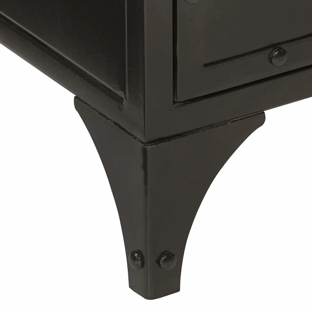 Set Mobili da Bagno | Armadio da bagno 2 pz in Ferro e Legno Massello di Mango