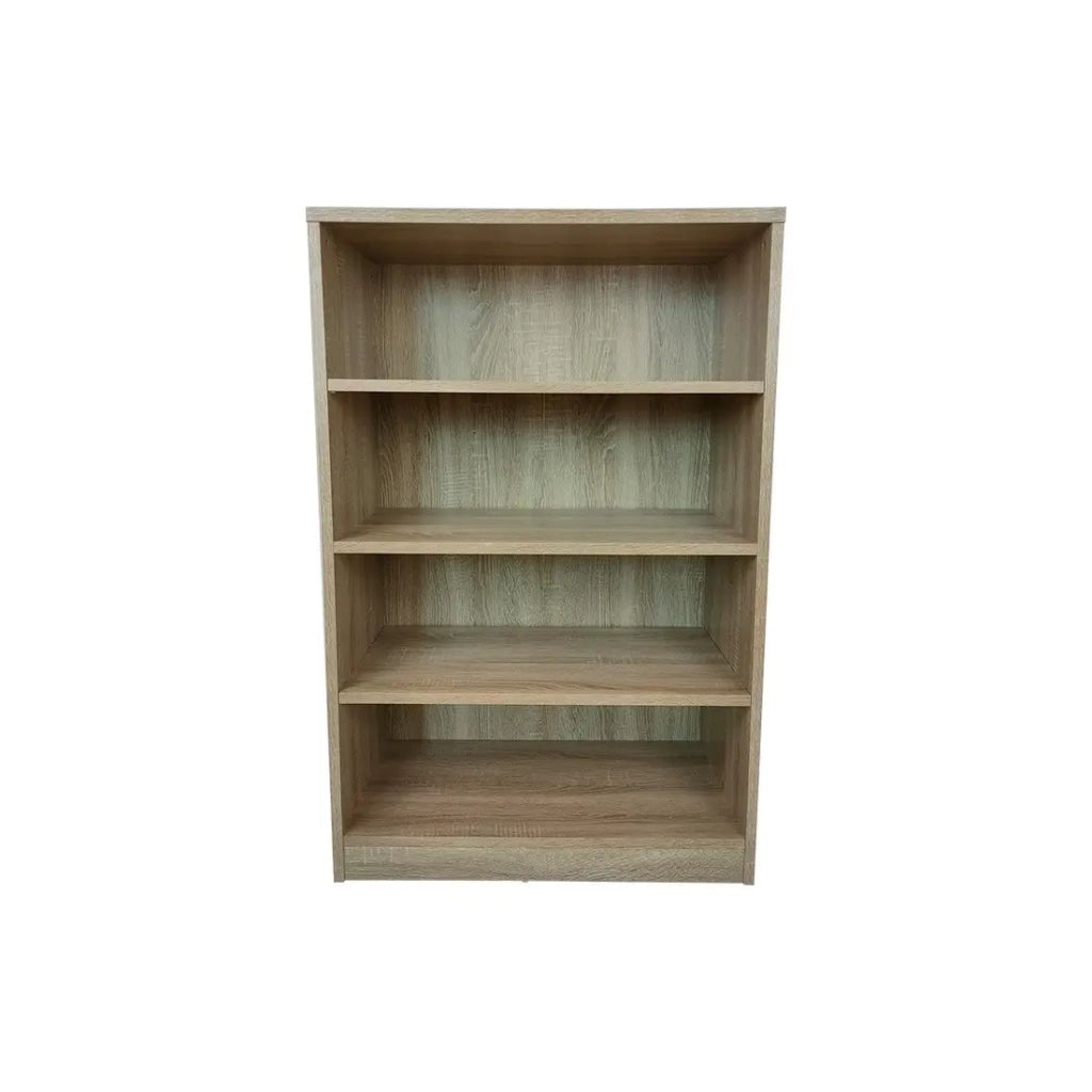Libreria ampia design a 3 ripiani, colore rovere chiaro collezione TOLLY