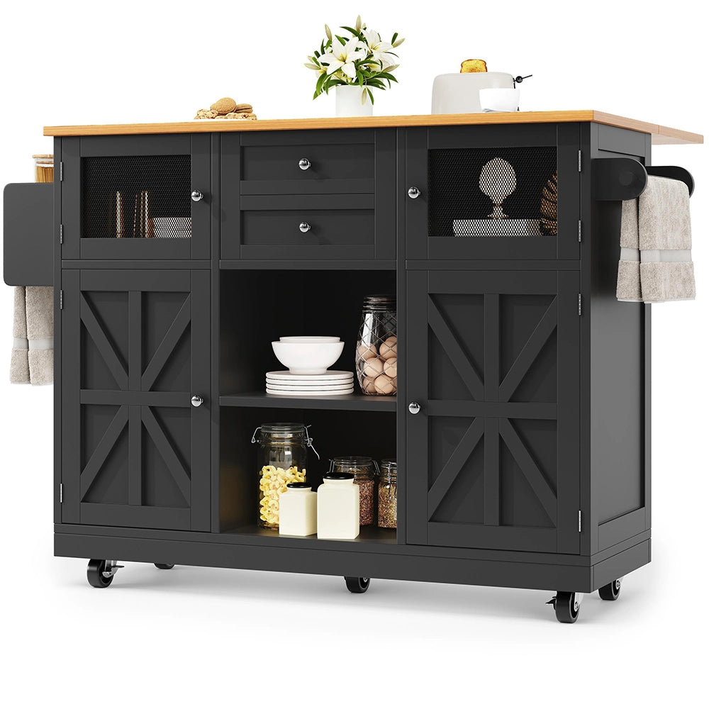 Isola cucina 3D - Xylo - nero porte tridimensionali regolabile