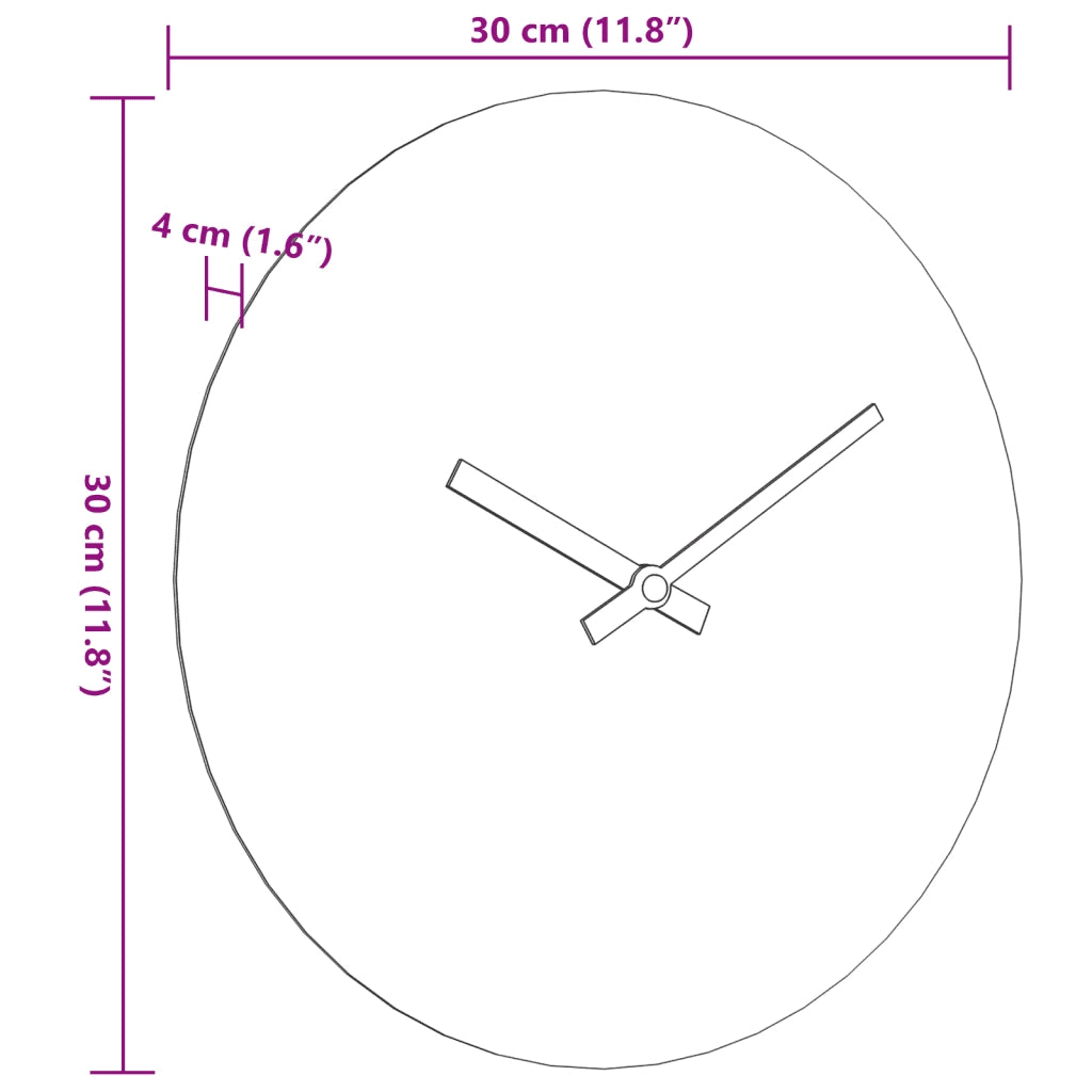 Orologio a Parete Giallo e Nero ?30 cm in Legno Multistrato CFW6600275