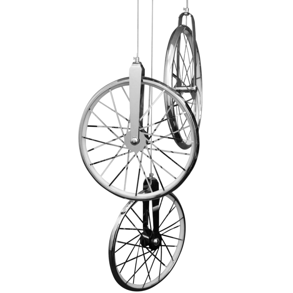 Lampada a sospensione LED 33W cromo Ø36 Polux Bicykl