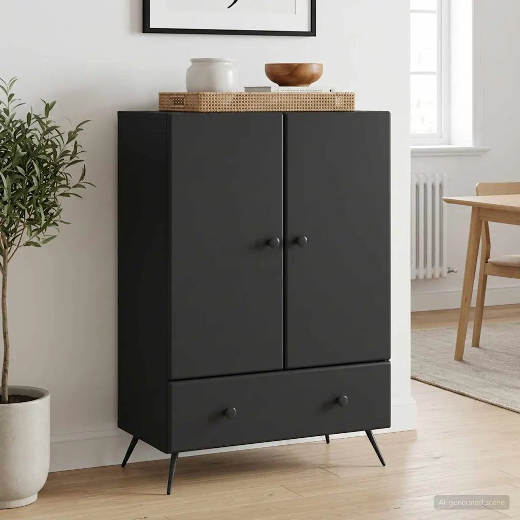 Credenza Nero 66 x 34,5 x 95 cm Legno ingegnerizzato 895586