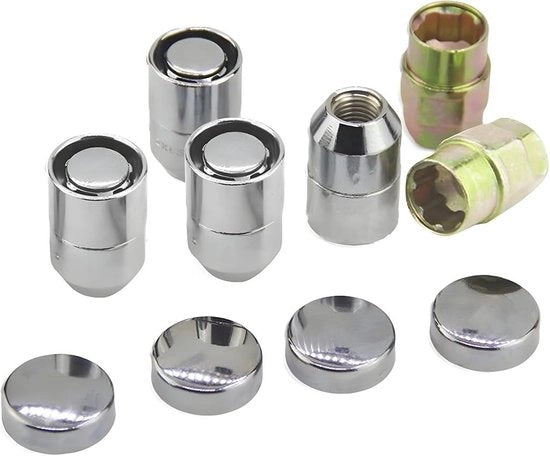 Mozzetti chiusi a chiusura M12x1.5 a vite - Set di 4 - Inox - Mozzo - Excellence - Lega - Mozzo - Mozzetti a chiusura chiusa - Bulge Acorn - Sostituzione - Mozzo a vite - Codice prodotto: Fororiginal