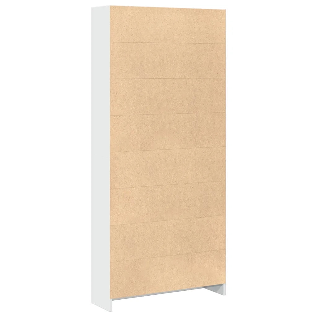 Libreria Bianco Lucido 80x24x176 cm in Legno Multistrato 858308