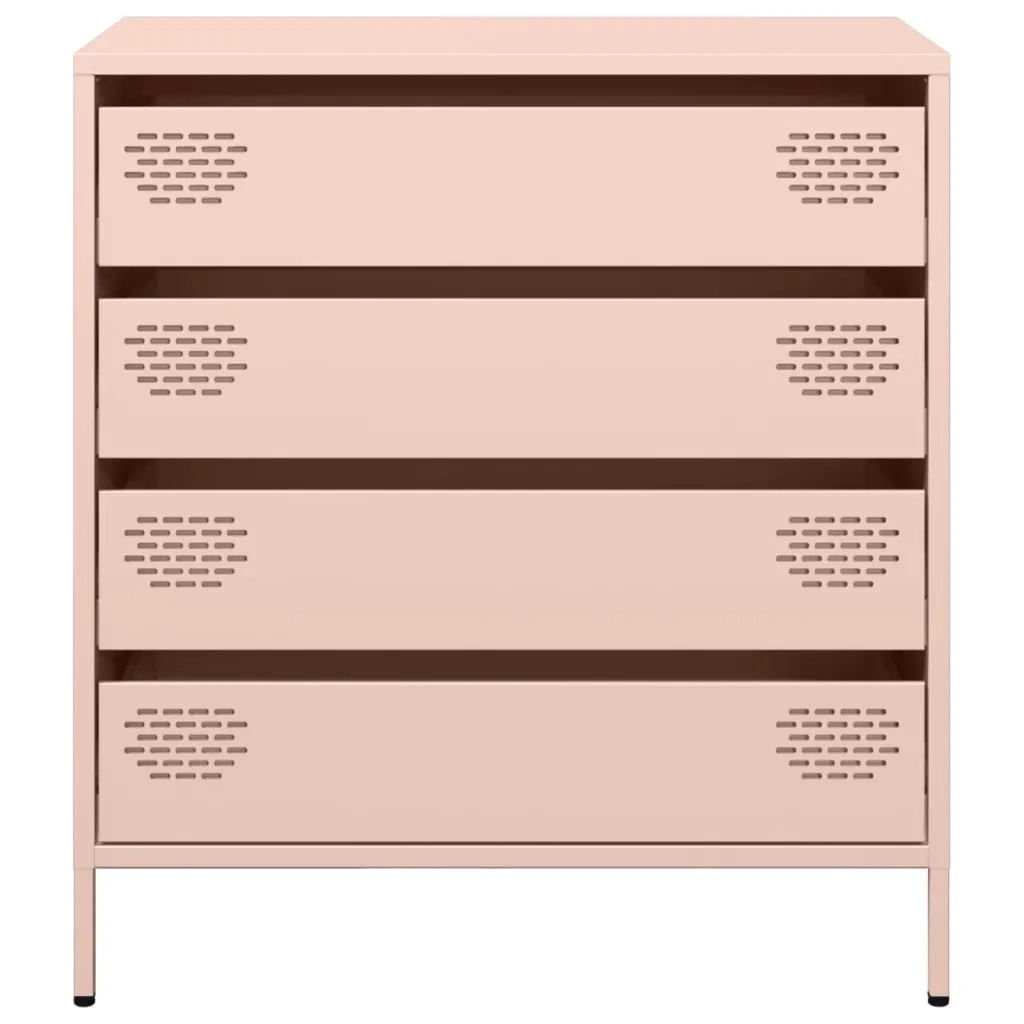 Credenza Rosa 68x39x73,5 cm in Acciaio Laminato a Freddo 851287