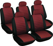 Protezione Sedile Guida - Copertura Sedile - Scheda di Protezione per la Vettura - Protezione del Parafango - Copertura del Sedile - Rivestimento del Sedile - Rosso-Nero - Forma Universale