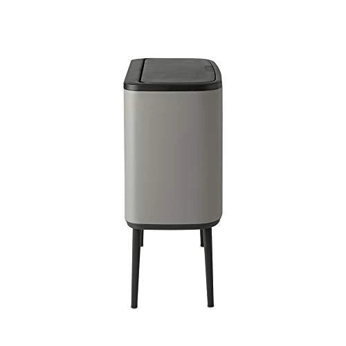 Brabantia afvalemmer Bo TouchBin Mineral Concrete Grey, 3 x 11 L