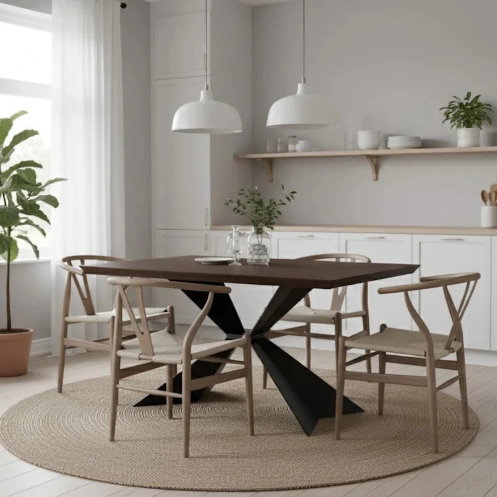 Tavolo da pranzo allungabile in legno impiallacciato rovere termocotto Taurus 160-240x90 cm fino a 10 posti Made in Italy | Duzzle