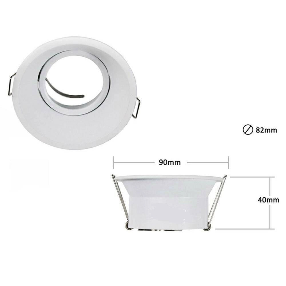 Trade Shop - Porta Faretto Incasso Per Faretto Tondo Gu10 Orientabile Per Controsoffitto P13 -