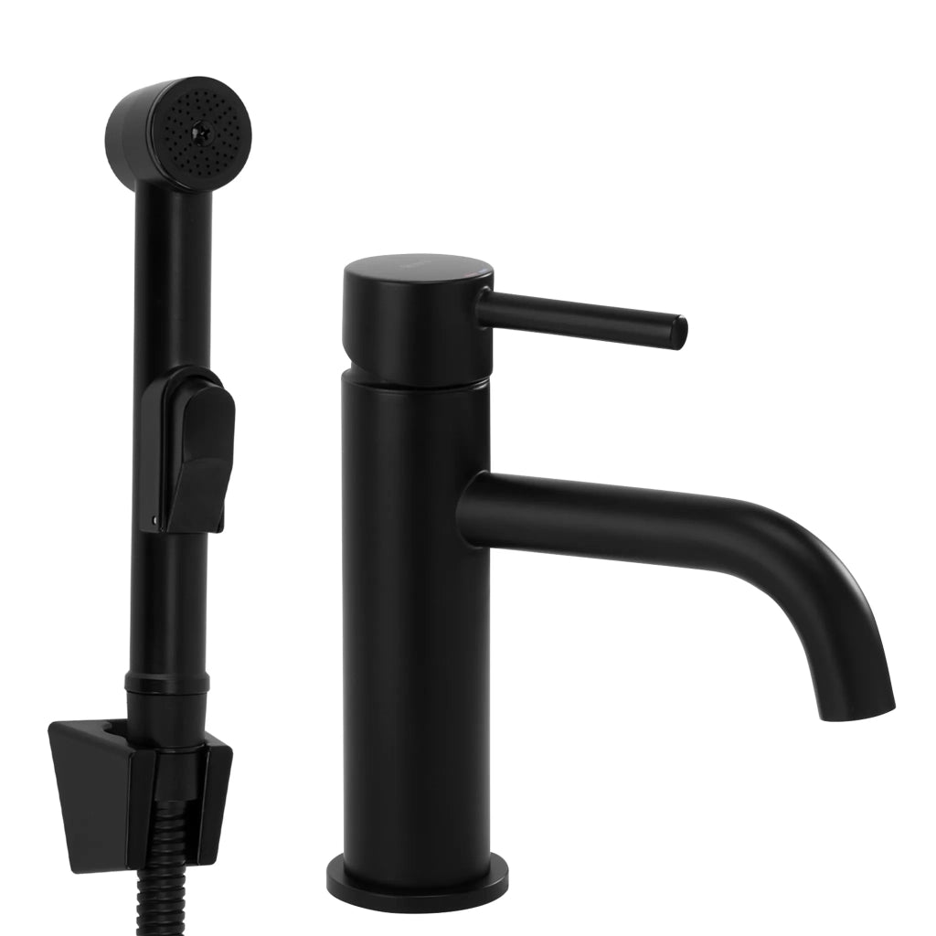 Miscelatore Lavabo Con Bidetta Rea Lungo Black