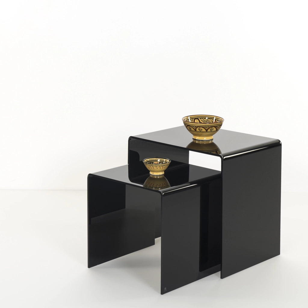 Set 2 tavolini CORVIAN nero