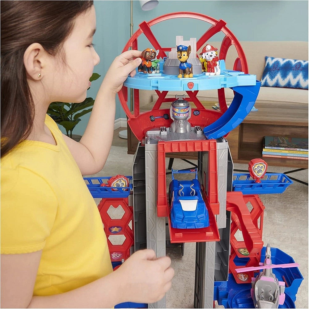 Trade Shop - Mega Quartiere Generale Paw Patrol 6 Personaggi Veicolo Luci Suoni Gioco Bambini -