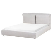 Letto matrimoniale ad acqua tessuto grigio chiaro 160 x 200 cm camera da letto moderna