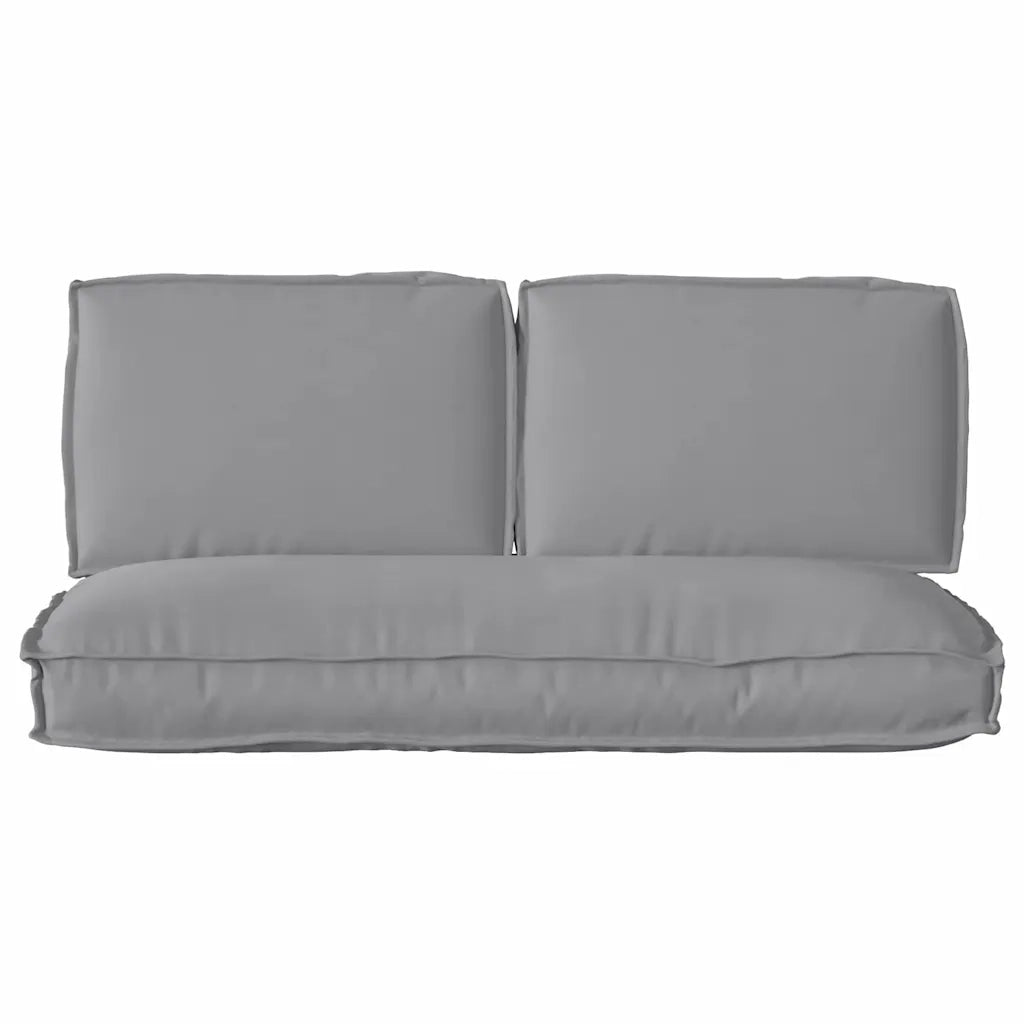 vidaXL Set di Cuscini per Pallet 3 pcs Grigio 120 x 50 x 12 cm