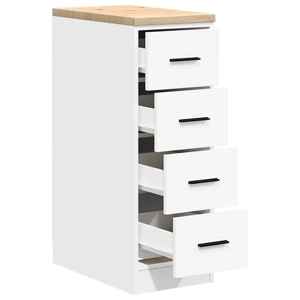 Armadietto da Garage Bianco 30x51x85 cm Legno Massello di Pino CFW6796223