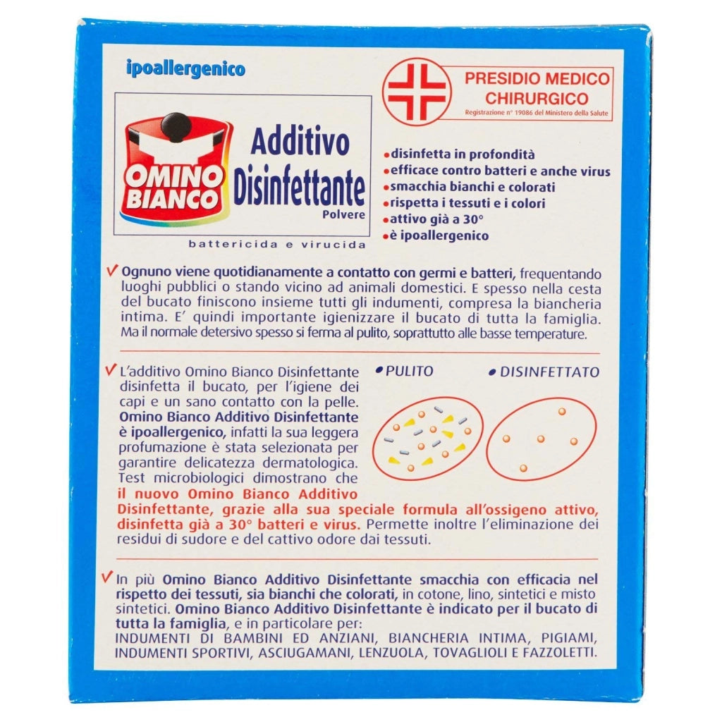 OMINO BIANCO ADDITIVO DISINFETTANTE 9 X 450 GR