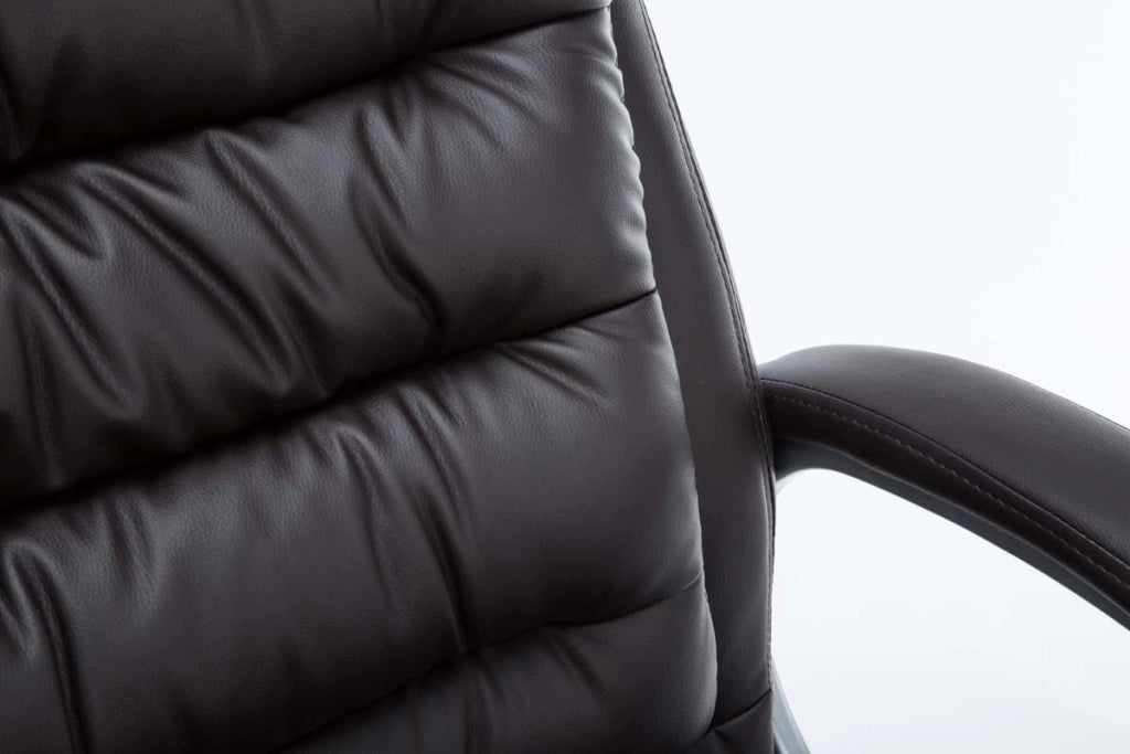 Sedia ufficio XXL Vancouver in similpelle marrone