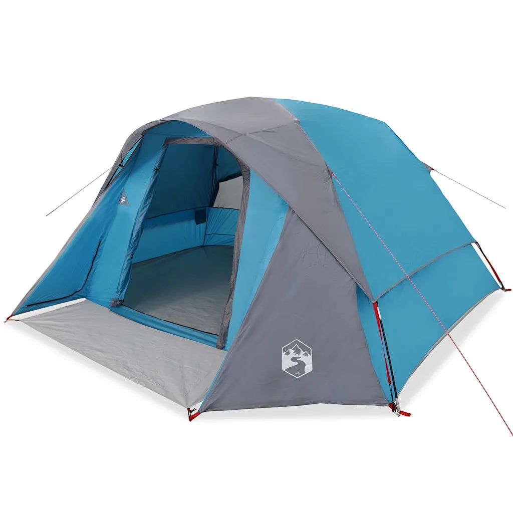 Tenda Familiare Cabina per 6 Persone Blu Impermeabile 4009563