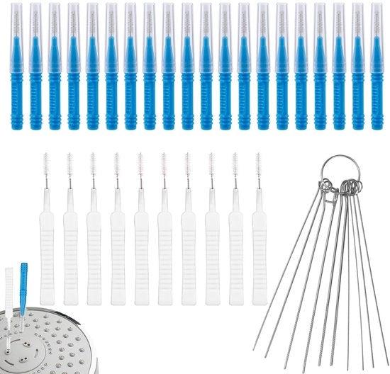 Set di strumenti per la pulizia - 40 pezzi - Acciaio inossidabile/Plastica - Anti-accumulo - Spreminatore sbloccante - Diversi formati - Utensili multifunzionali - Kit di pulizia