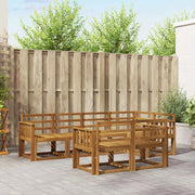 Set di divani da esterno 7 pcs Naturale