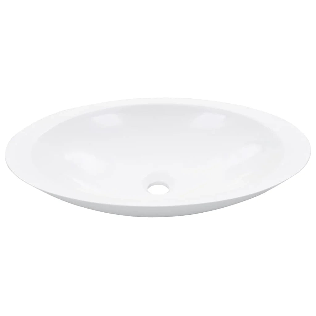 Lavabo lavabo lavabo da appoggio lavabo sospeso interno del bagno bagno di servizio cabina WC casa 59,3 x 35,1 cm ghisa minerale bianco 02_0002638
