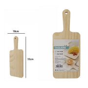 Trade Shop - Tagliere Rettengolare In Legno Affetta Pane Salumi Carne Con Manico 33x18cm 74194 -