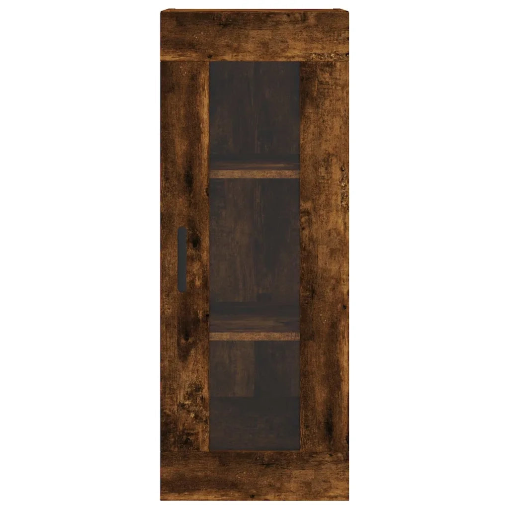 Credenza | Madia | Buffet da pranzo | Armadio da pranzo Rovere Fumo 34,5x34x180 cm in Legno Multistrato